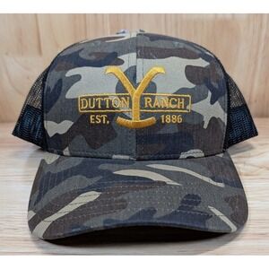 Yellowstone Dutton Ranch Camo Trucker Hat Snapback Paramount Network NWT OSFA